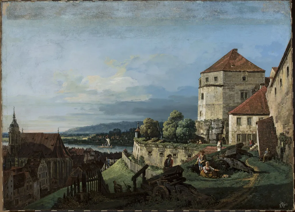 View of Pirna in Saxony, by Bernardo Bellotto, oil, 1760
