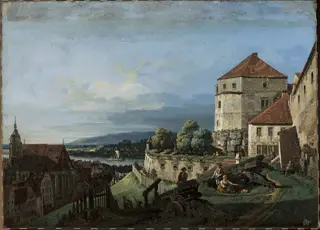 View of Pirna in Saxony, by Bernardo Bellotto, oil, 1760