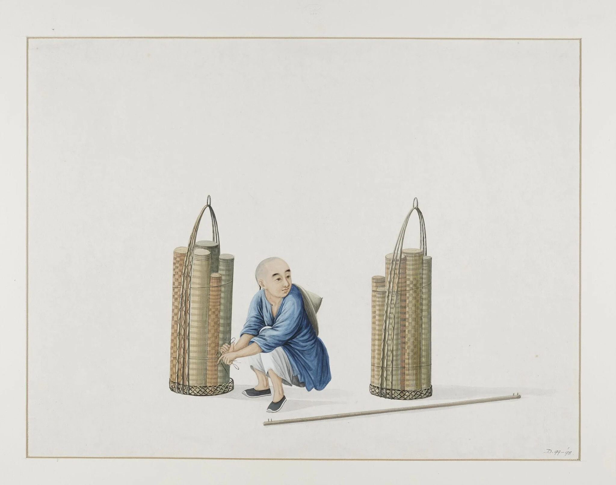 A Mat Seller, detail