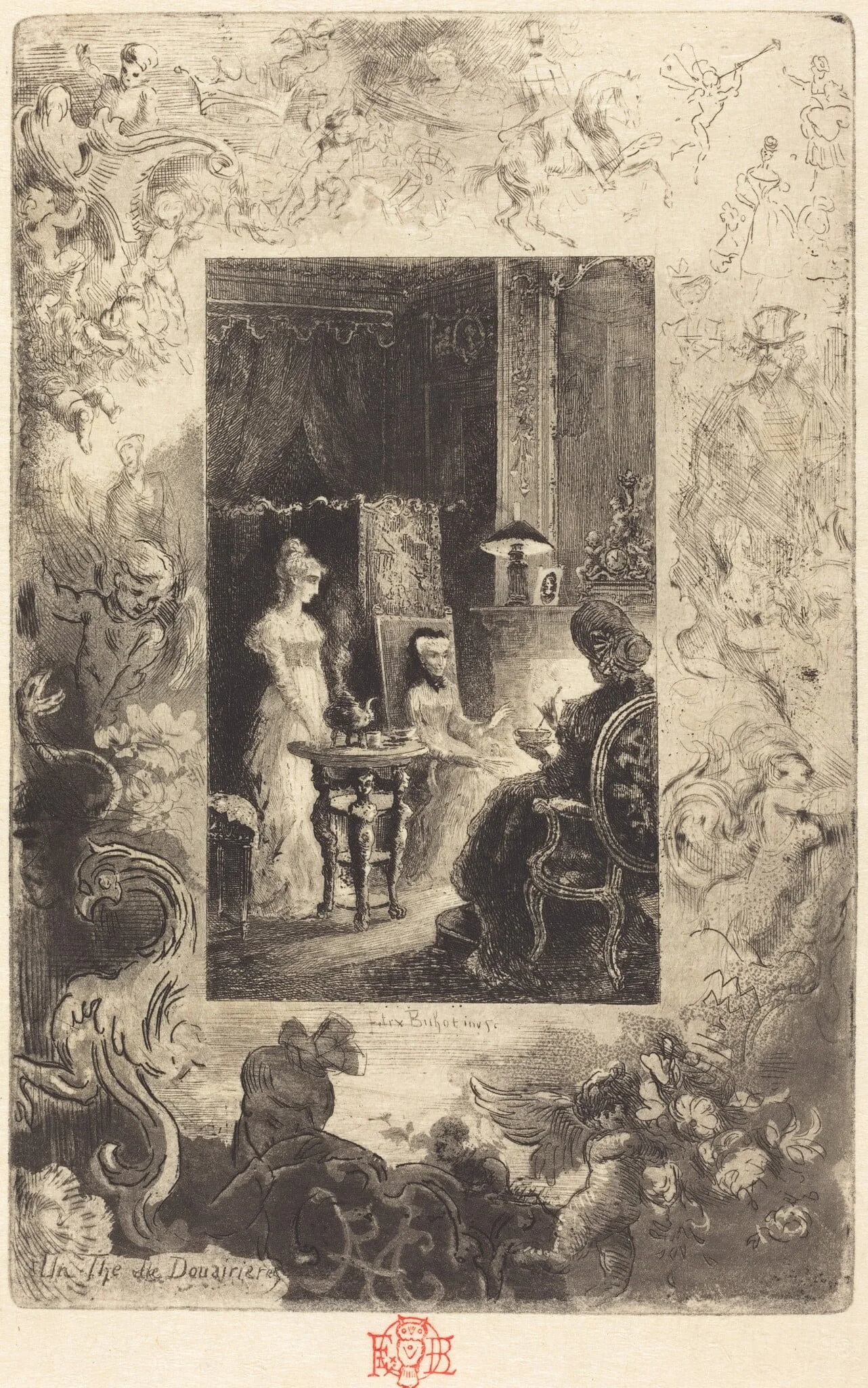 Un Thé de Douairières (The Dowagers' Tea Party), detail