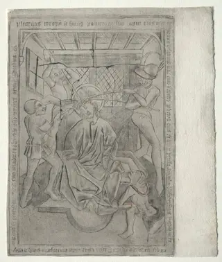 The Passion:  Christ Crowning with Thorns, by Master of the Banderoles, 1462