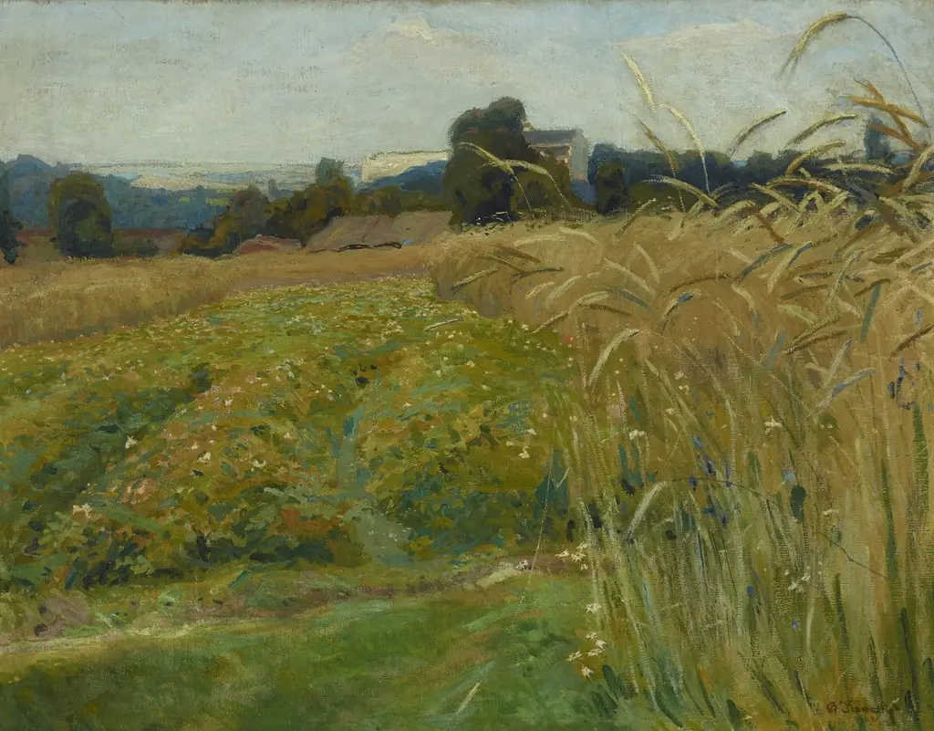 Landscape from the Vincity of Krakow, by Stanisław Kamocki, oil, 1903