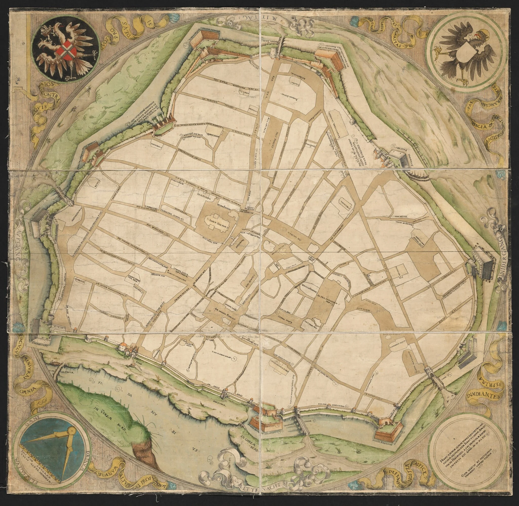 Map of Vienna, detail