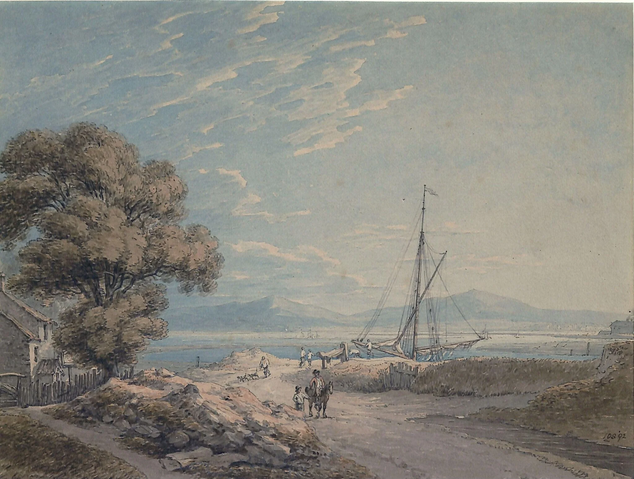 The Isle of Wight from Lymington, detail