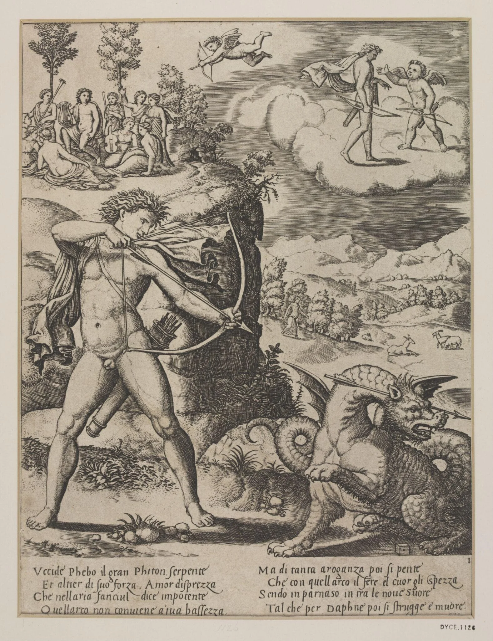 The History of Apollo and Daphne, detail