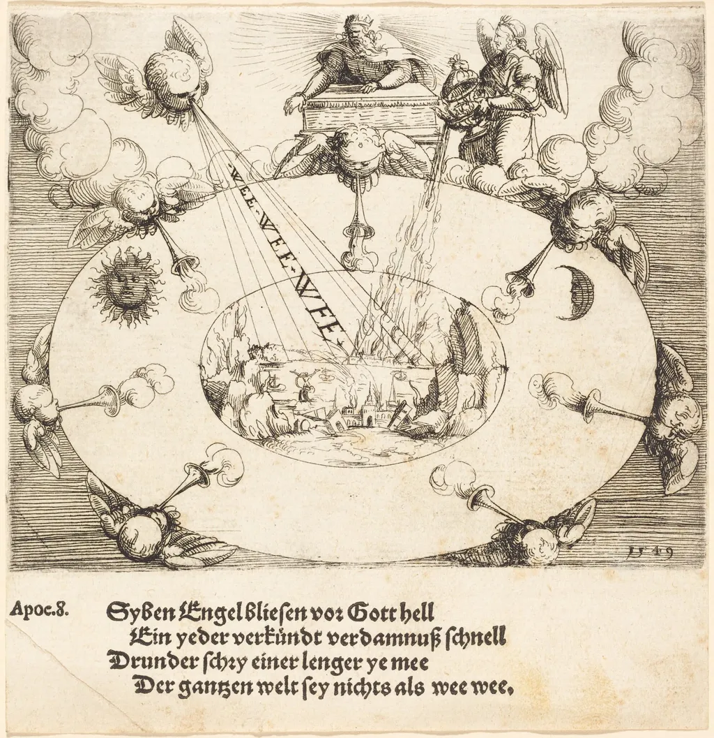The Opening of the Seventh Seal, by Augustin Hirschvogel, ink, 1549