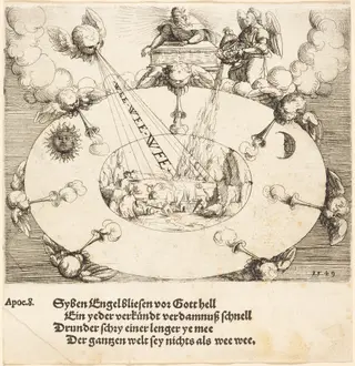 The Opening of the Seventh Seal, by Augustin Hirschvogel, ink, 1549