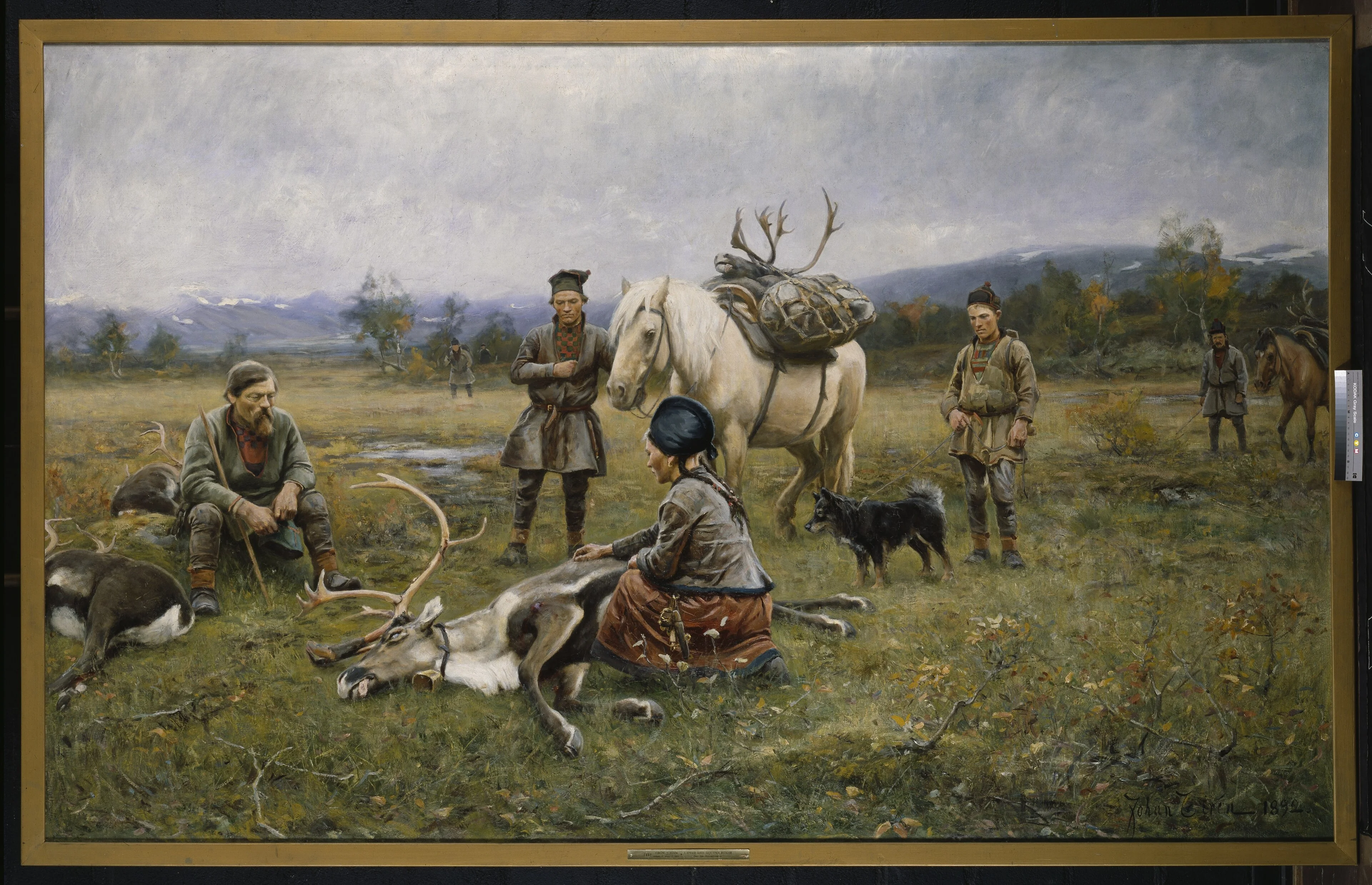 Sami Collecting Reindeer which have Been Shot, detail