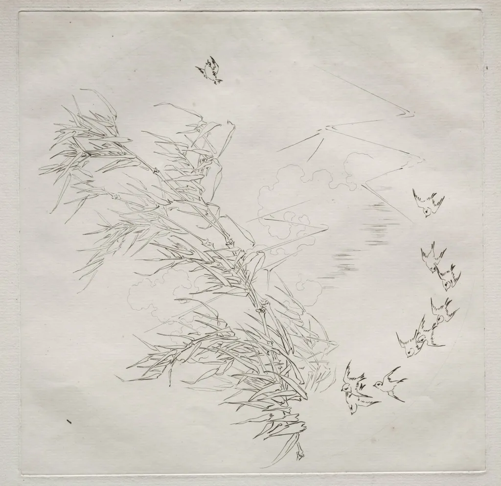Parisian Service (Haviland service): The Storm (no. 8), by Félix Bracquemond, 1875