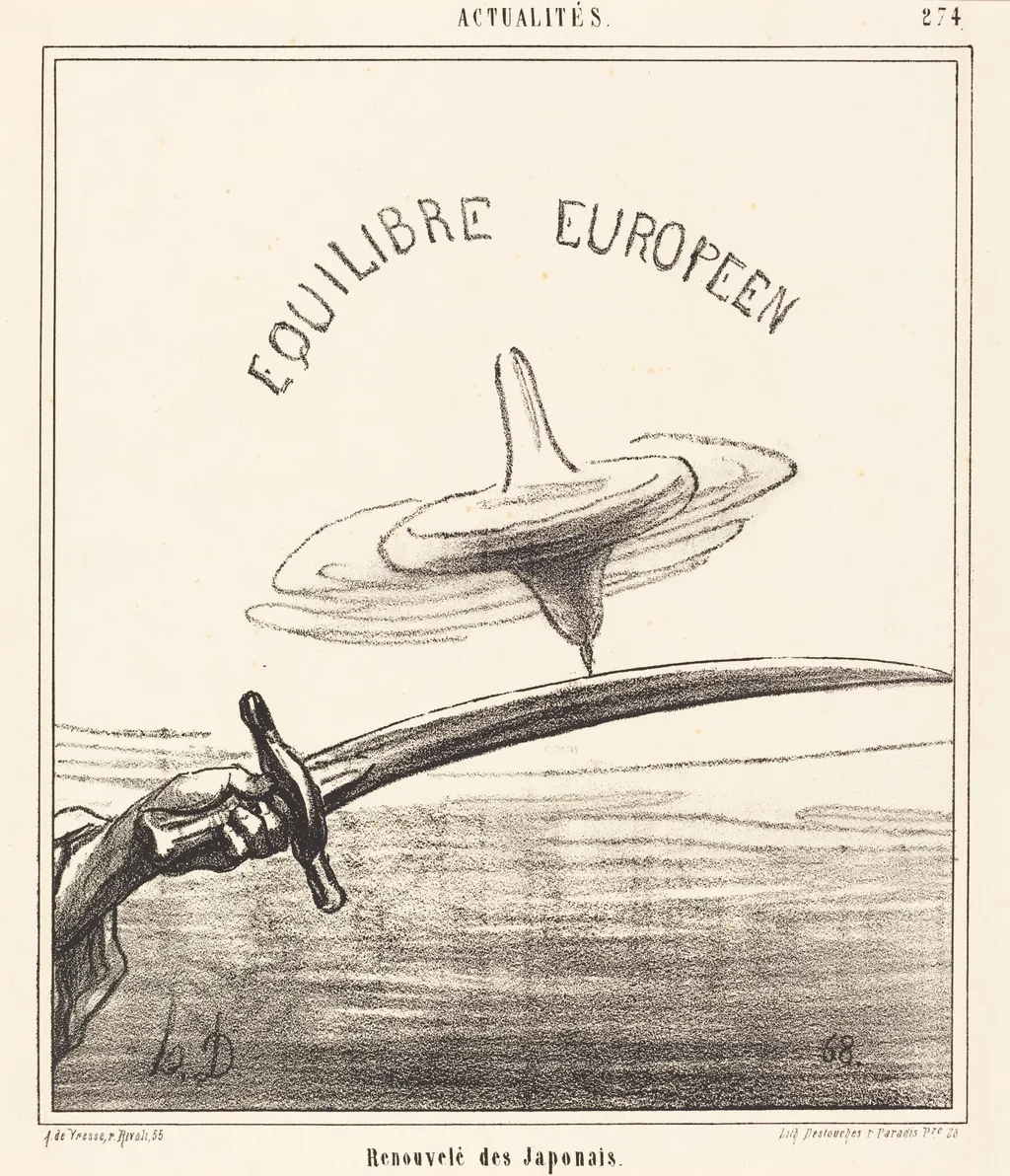 Renouvelé des Japonais, by Honoré Daumier, ink, 1867