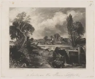 A Lock on the Stour, Suffolk, by John Constable