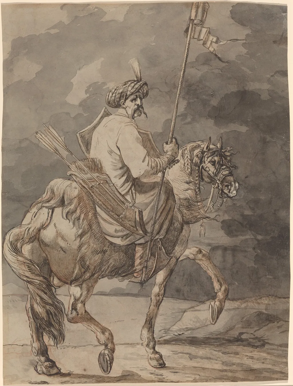 The Polish Rider, by Aleksandr Osipovich Orlovskii, ink, 1804