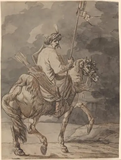 The Polish Rider, by Aleksandr Osipovich Orlovskii, ink, 1804