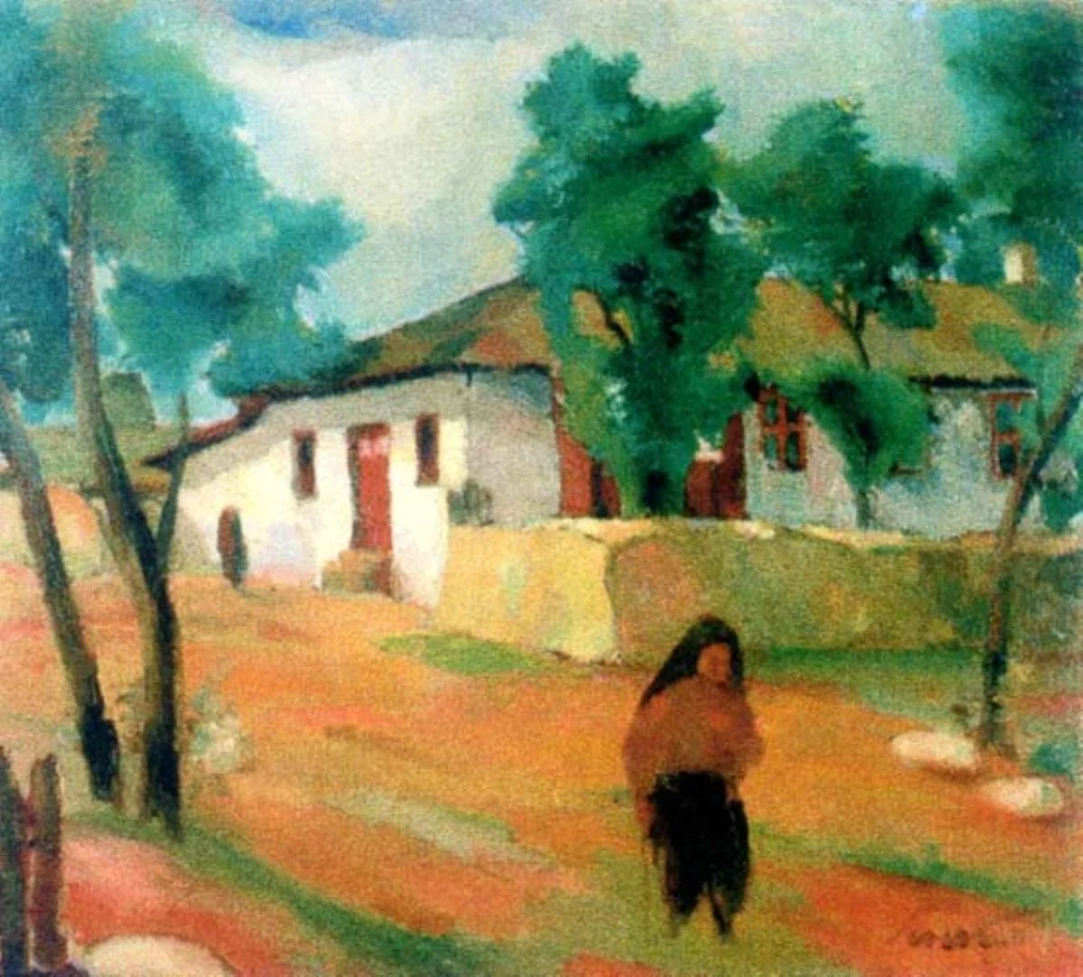 Peisaj dobrogean (Uliță la Tuzla), detail