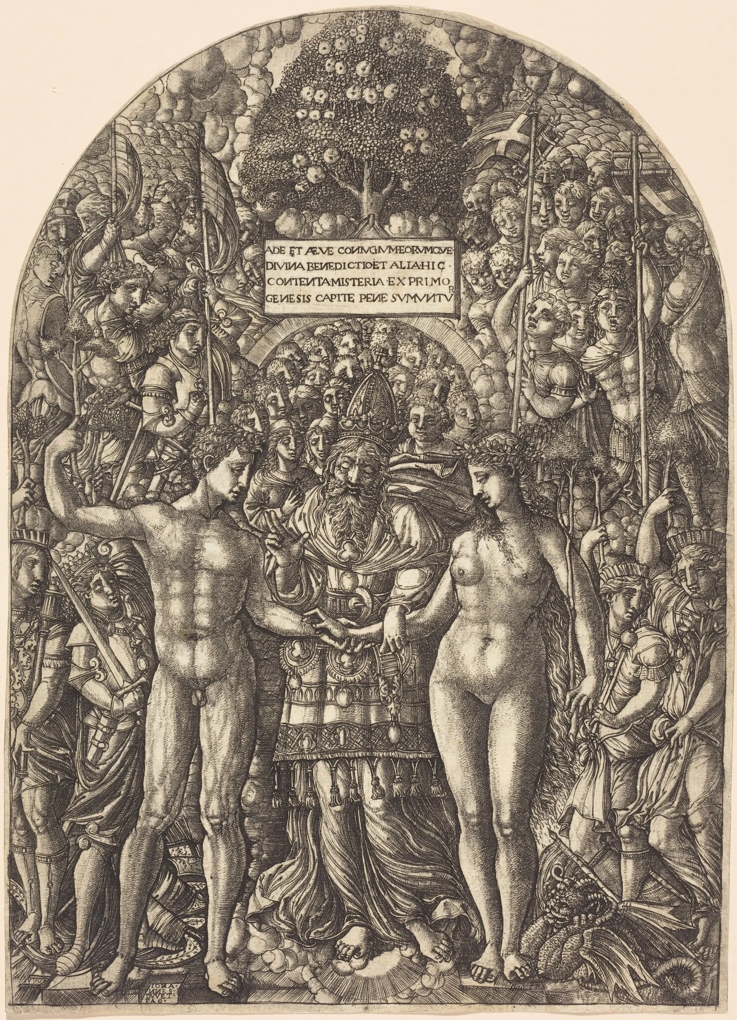 The Marriage of Adam and Eve, detail