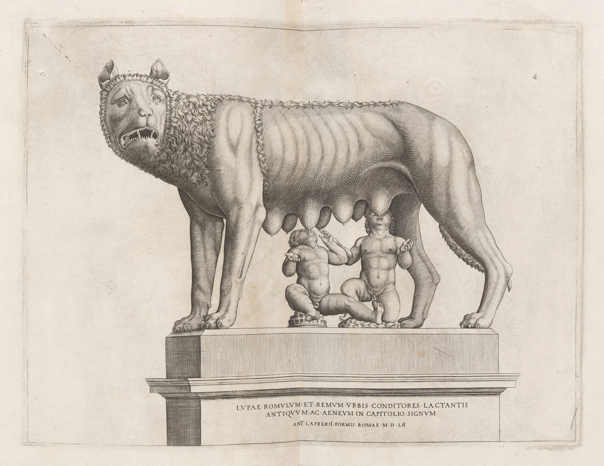 Capitoline Wolf with Romulus and Remus, detail