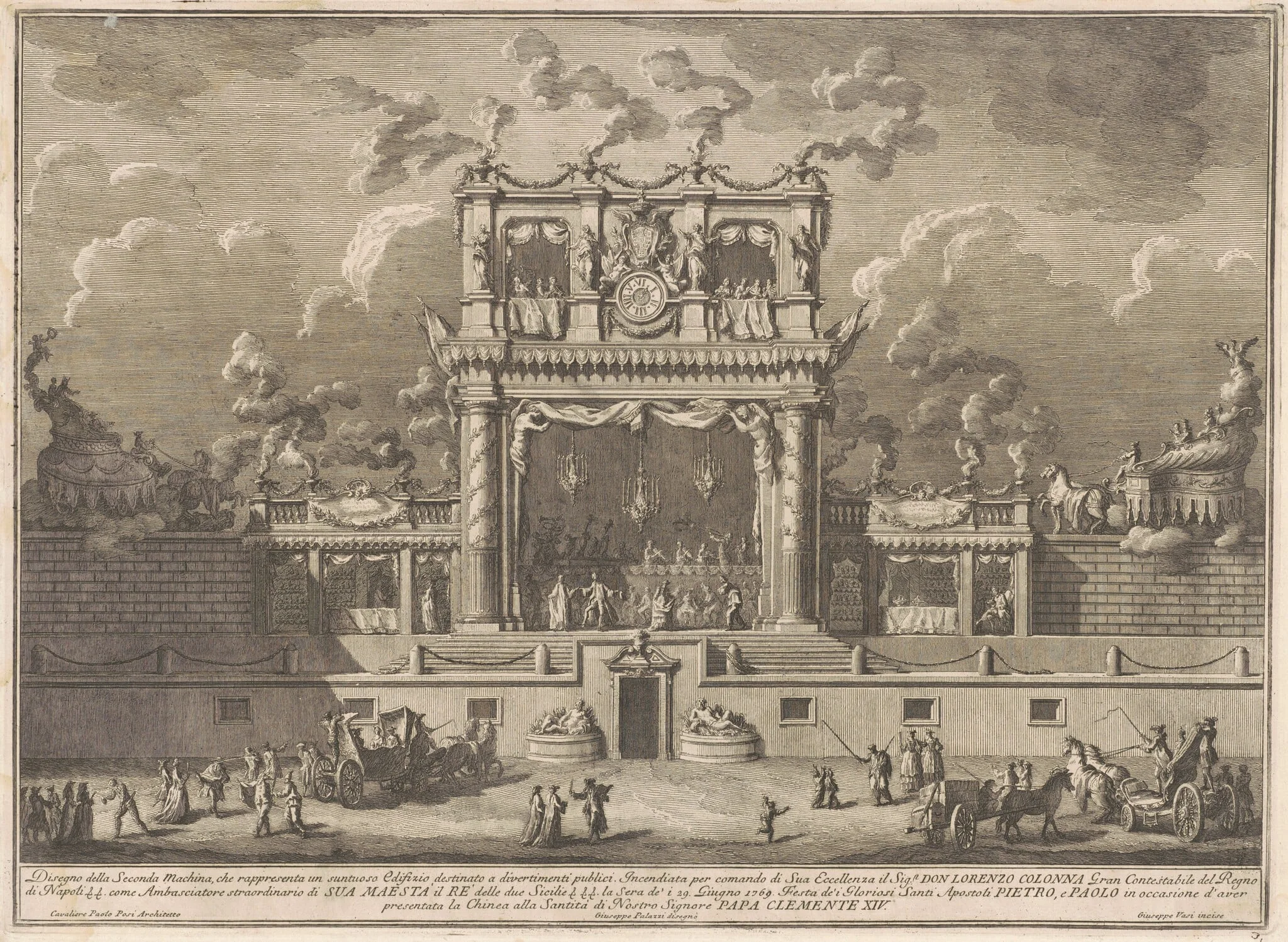 The Seconda Macchina for the Chinea of 1769: A Building for Public Entertainment, detail
