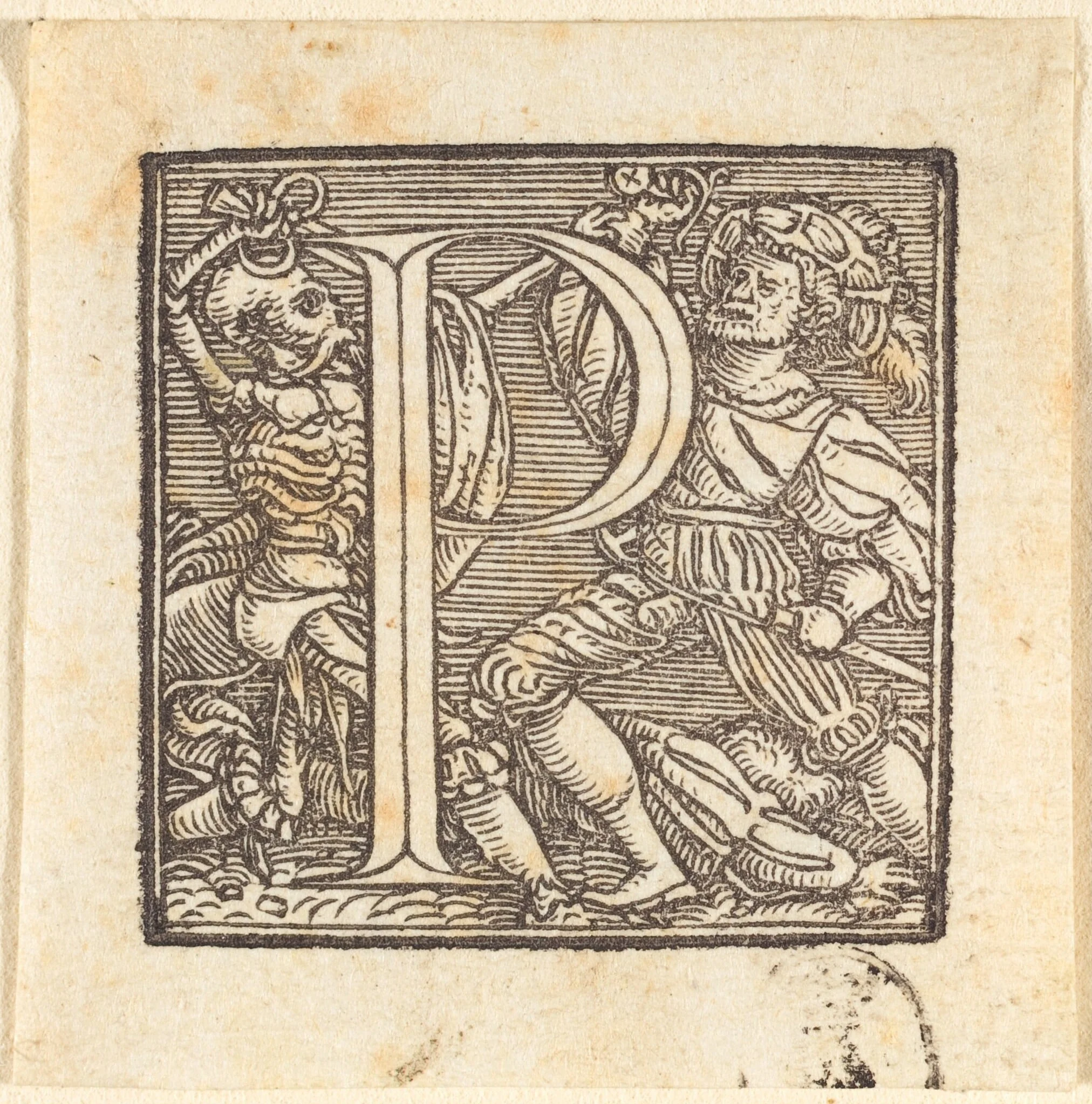 Letter P, detail