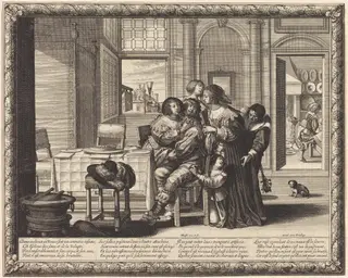 The Prodigal Son in a House of Ill-Repute, by Abraham Bosse, ink, 1639