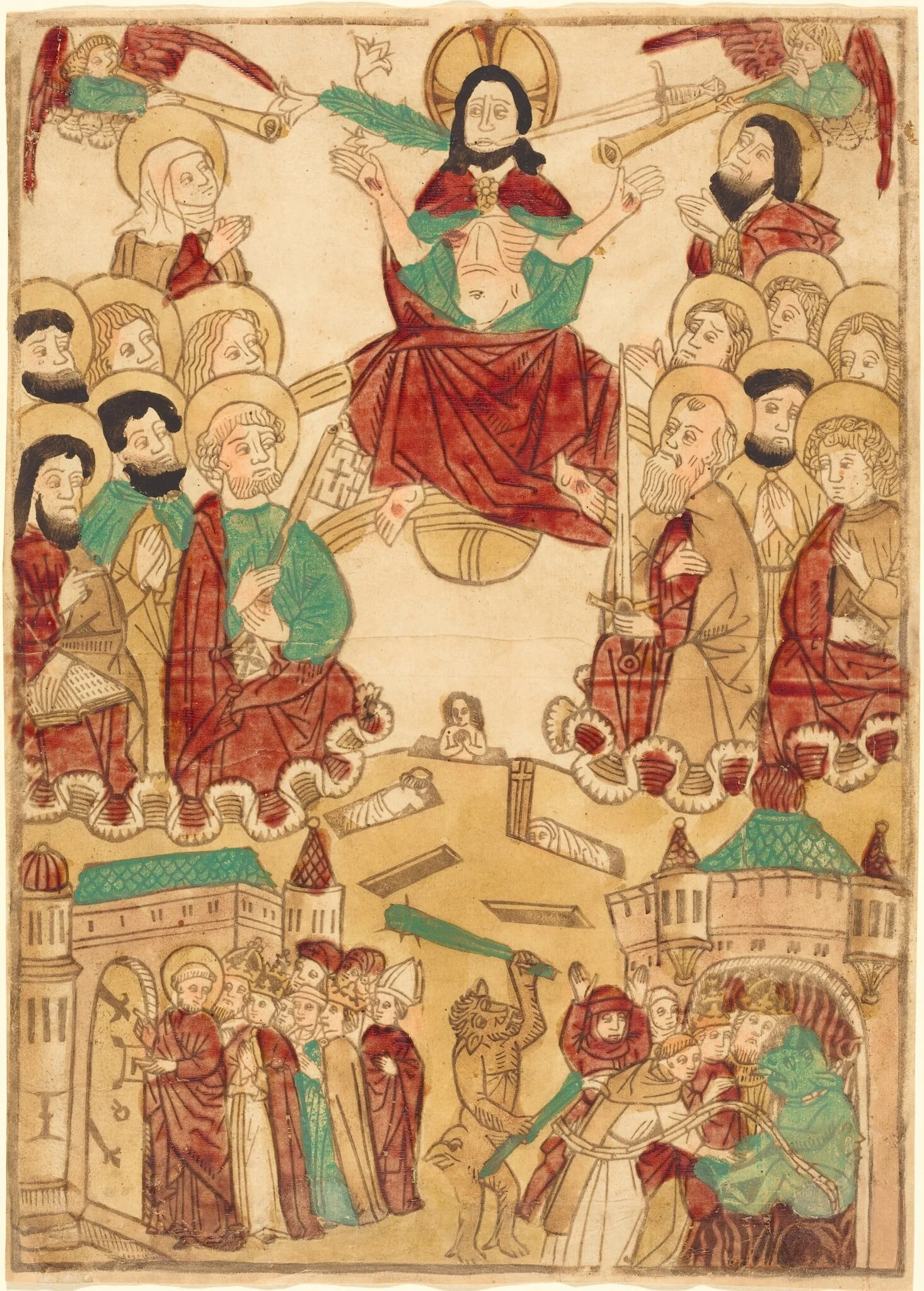 The Last Judgment with the Apostles, detail