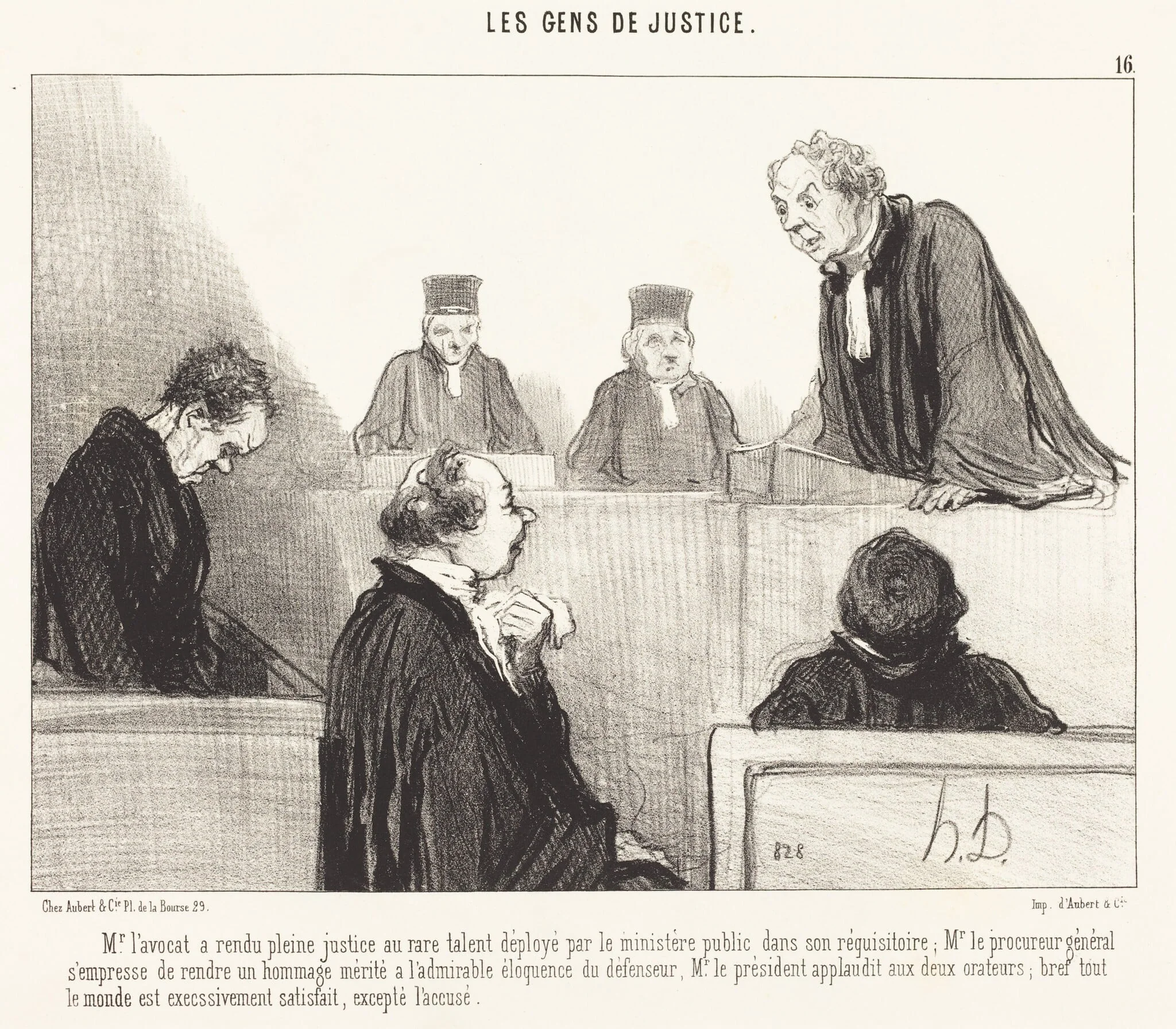 Mr. l'avocat a rendu pleine justice..., detail