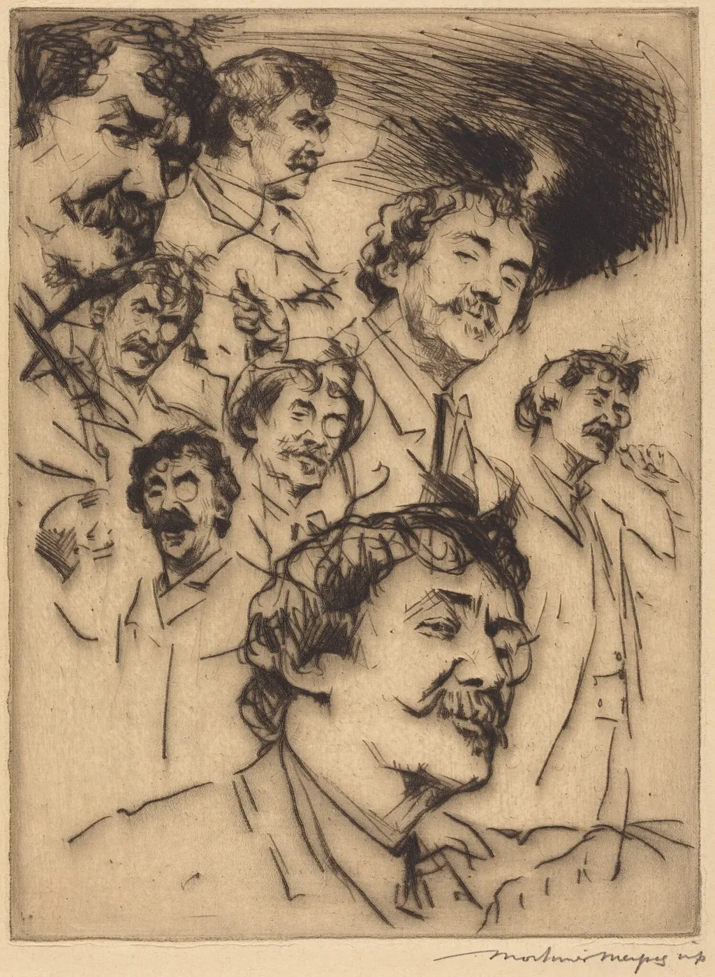 Whistler No. 4, by Mortimer Menpes, ink, 1885