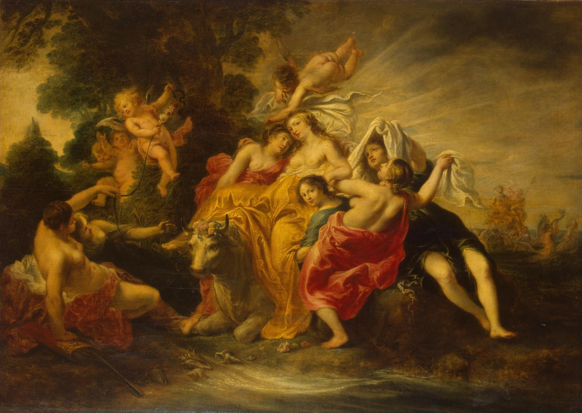 Rape of Europa, detail