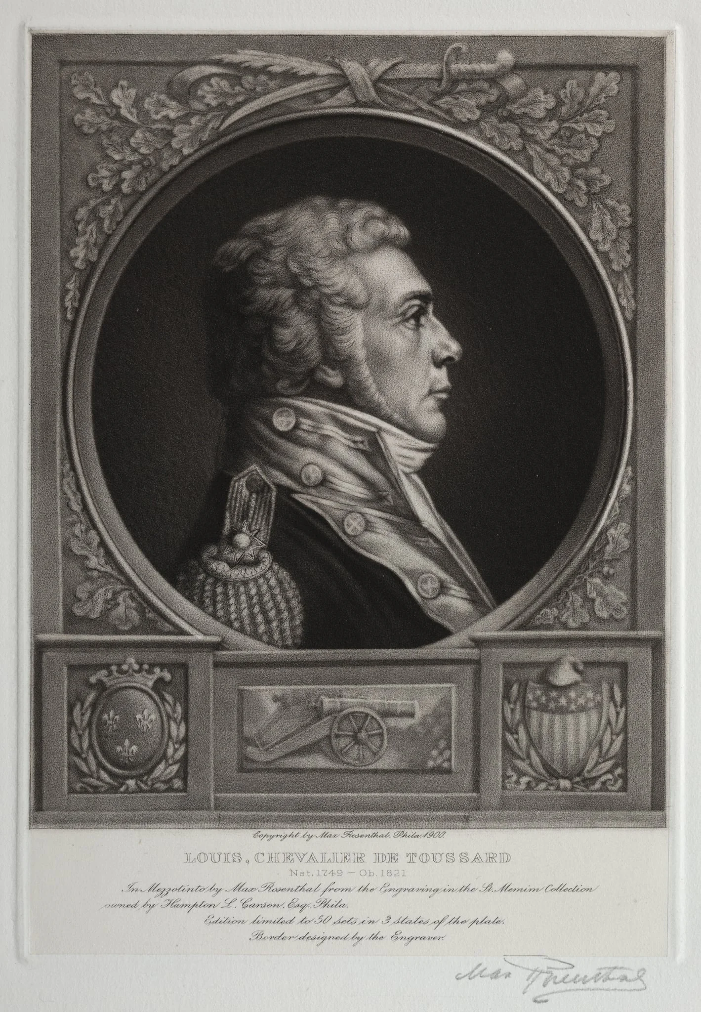 Louis, Chevalier de Toussard, detail
