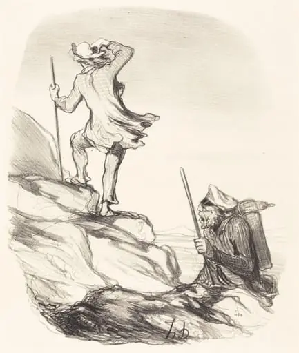 Aperçois-tu un lieu civilisé..., by Honoré Daumier, ink, 1849