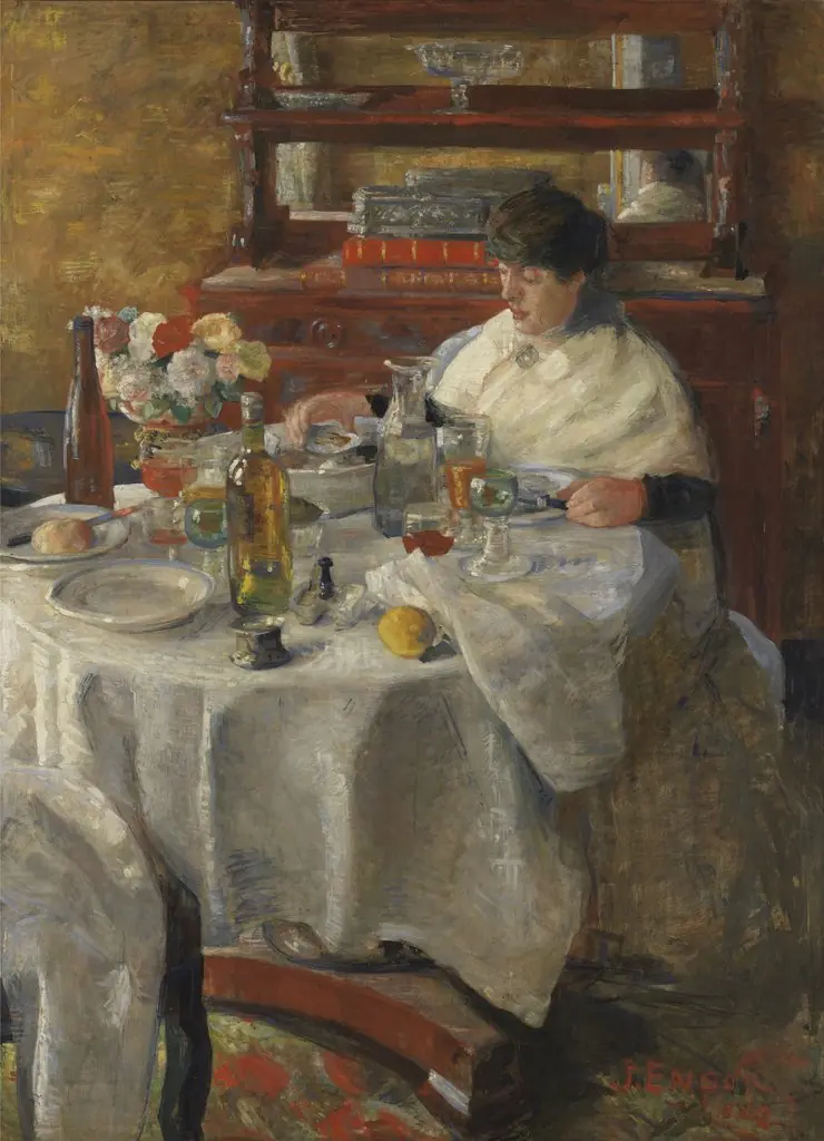 The Oyster Eater, by James Ensor, oil, 1892
