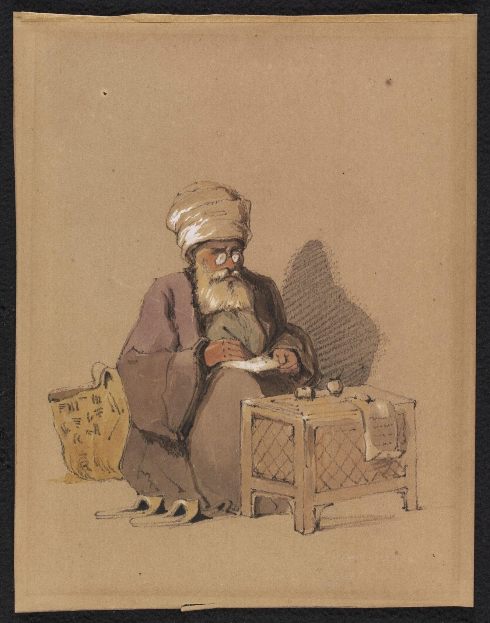 An Old Turkish Scribe, detail