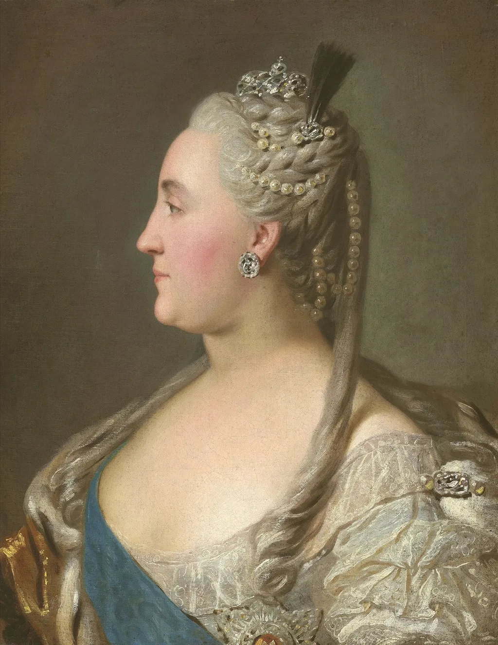 Портрет Екатерины II, by Fyodor Rokotov, oil, 1763