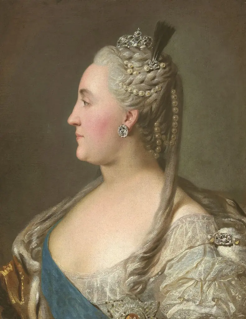 Портрет Екатерины II, by Fyodor Rokotov, oil, 1763