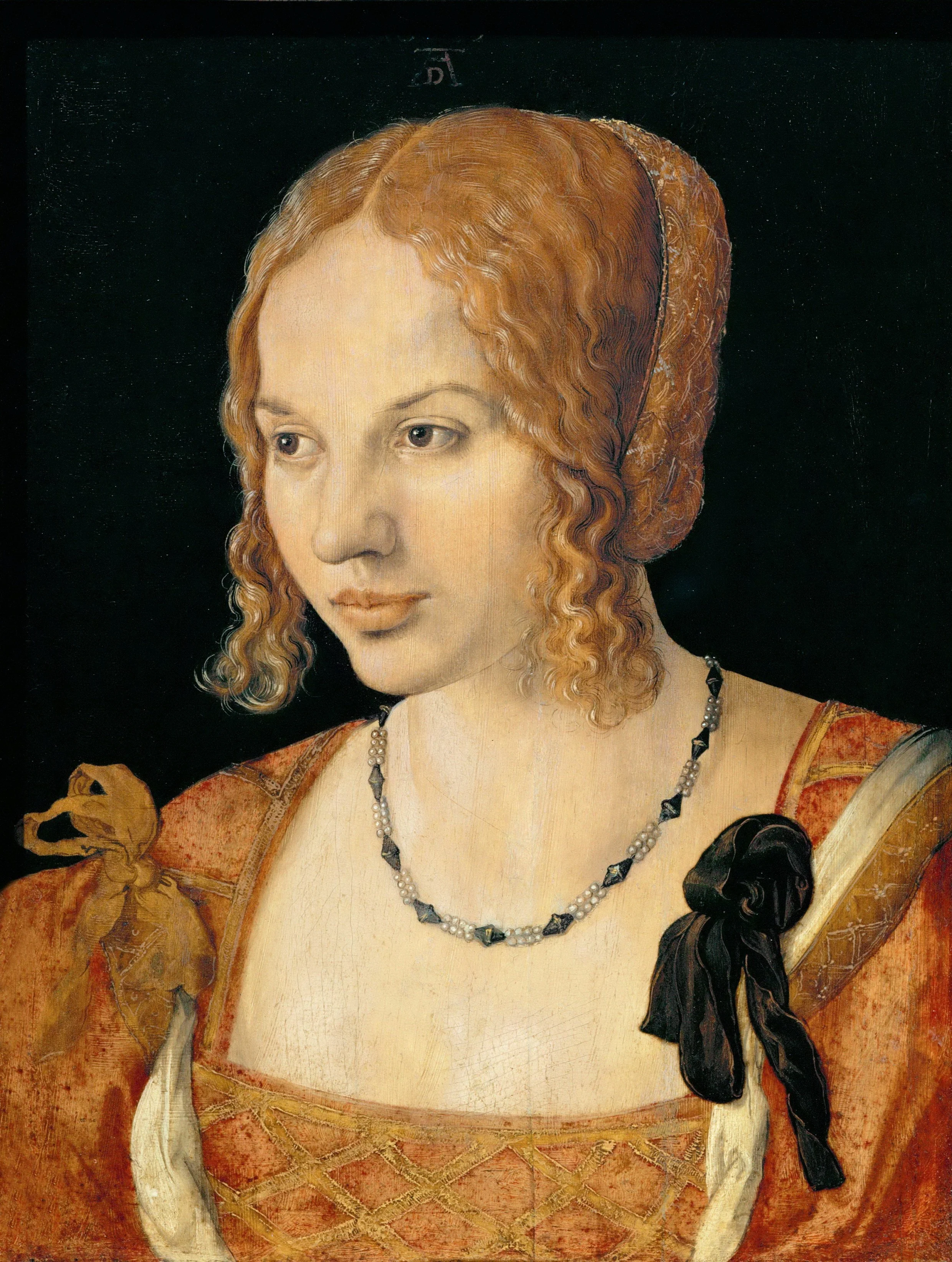 Portrait of a Venetian Woman, detail