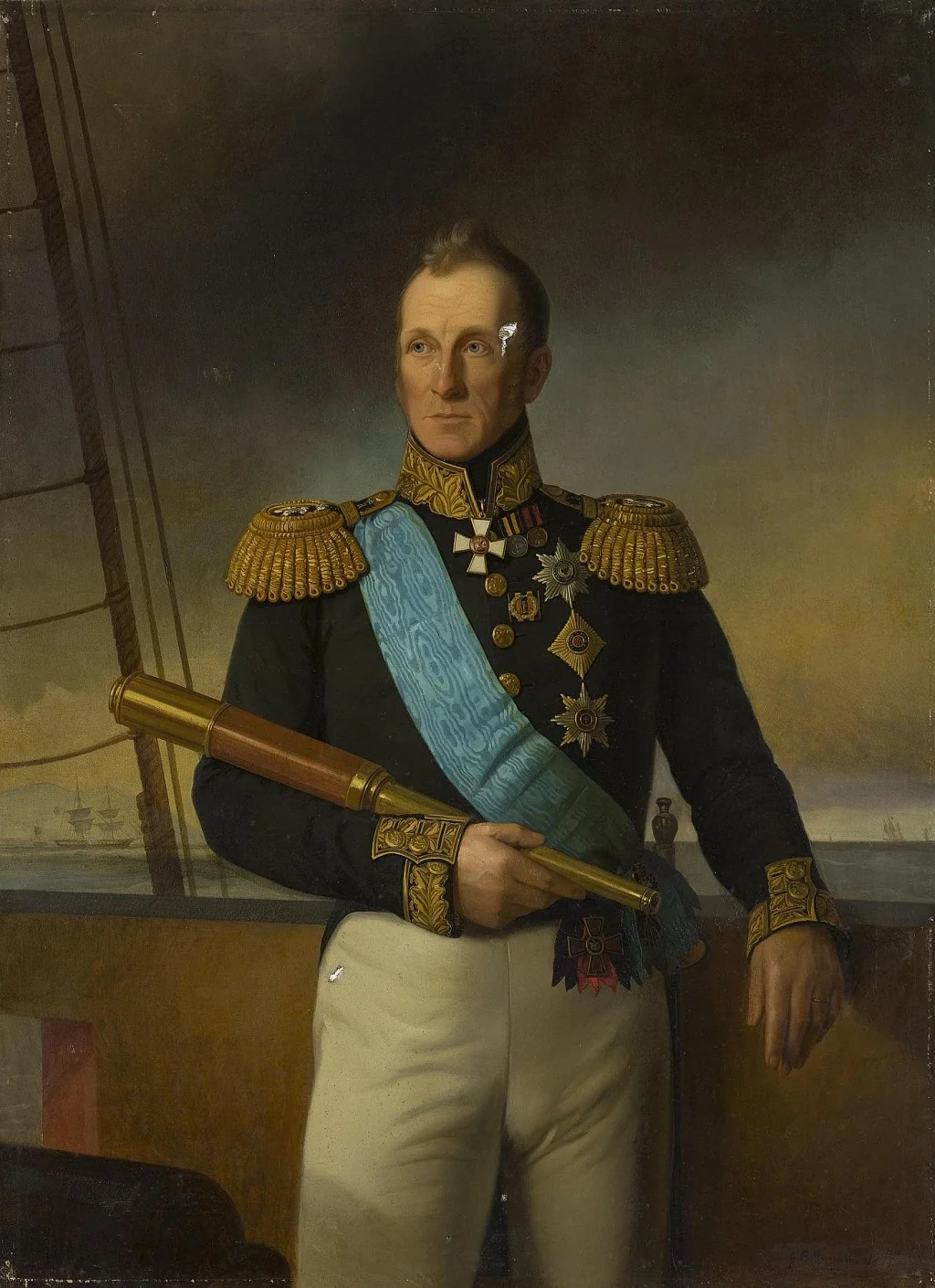 Portrait of Admiral Alexei Greig, detail