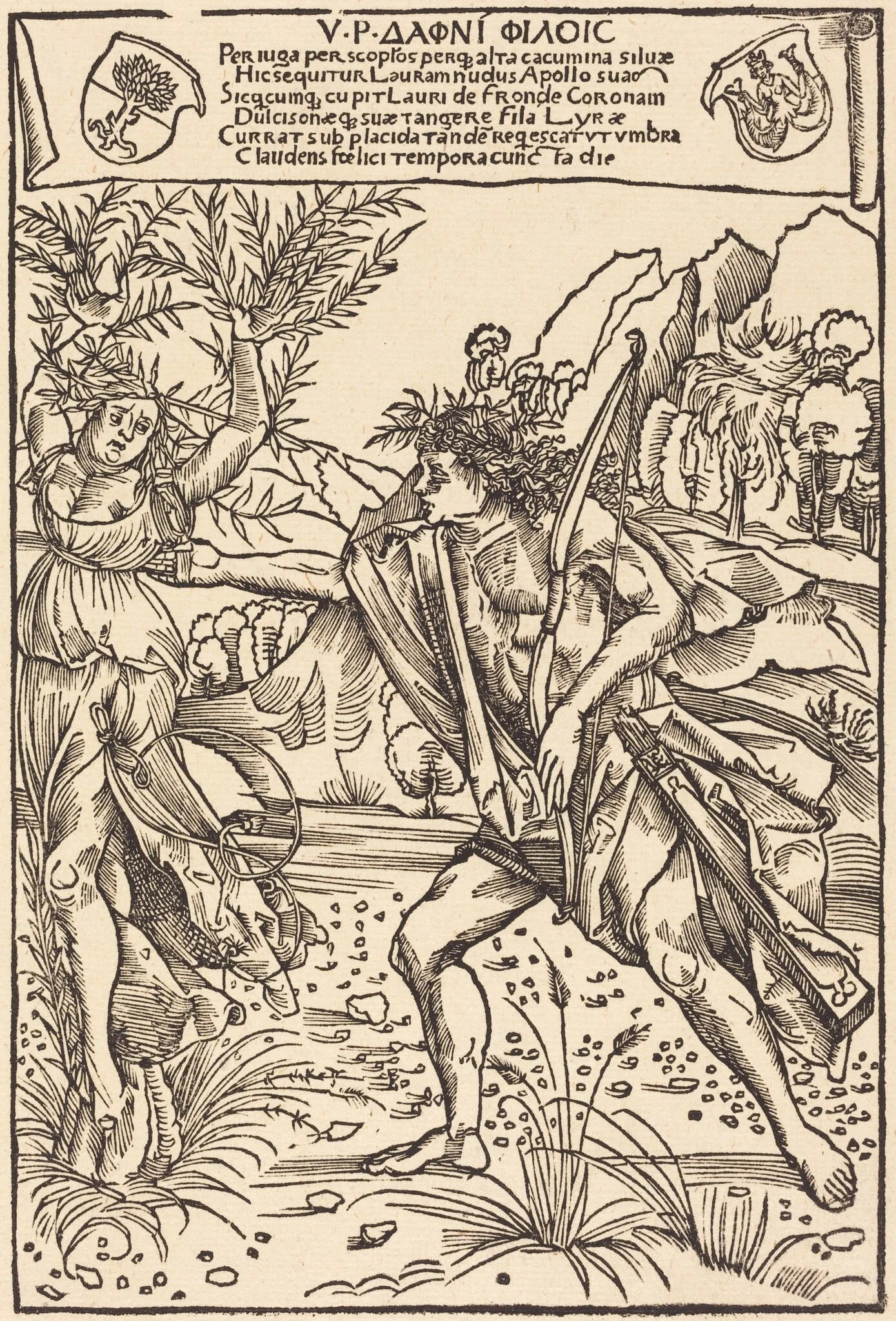 Apollo and Daphne, detail