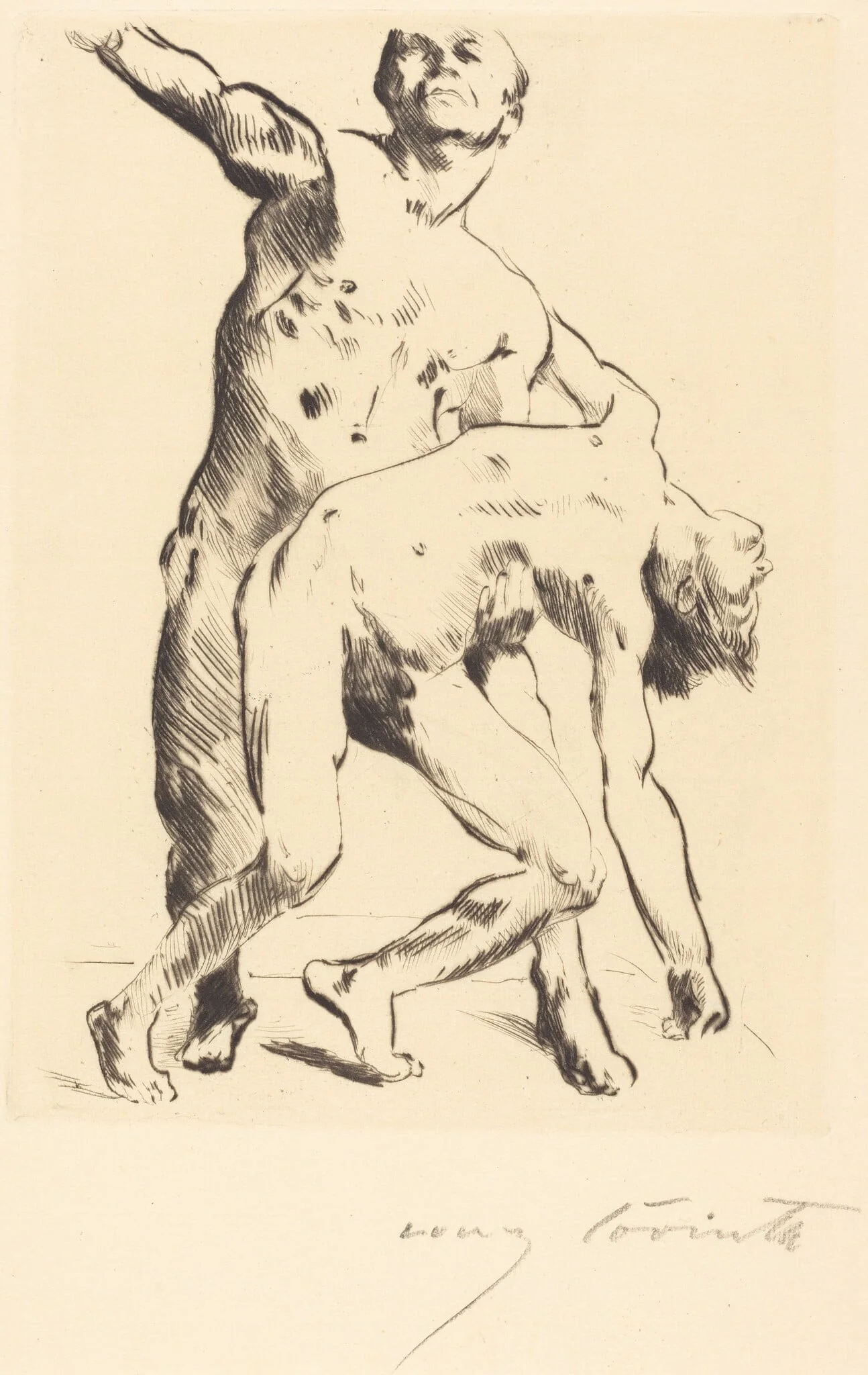 Odysseus und die Freier (Odysseus and the Suitor), detail