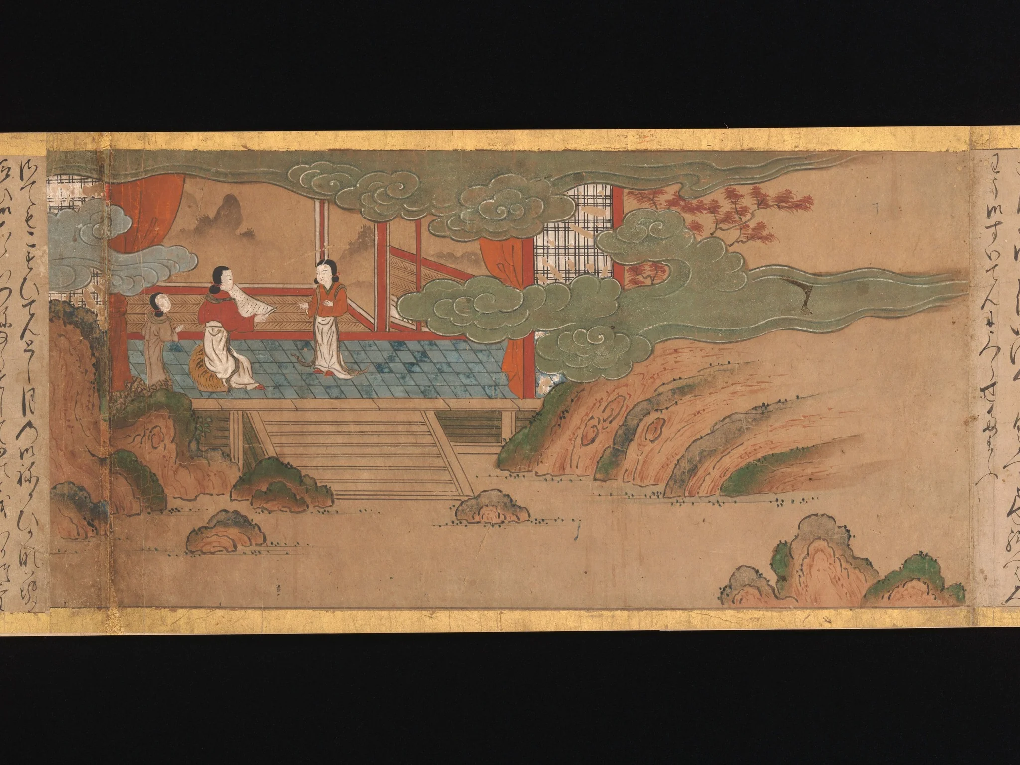 Illustrated Legends of the Origins of the Kumano Shrines (Kumano engi emaki), detail