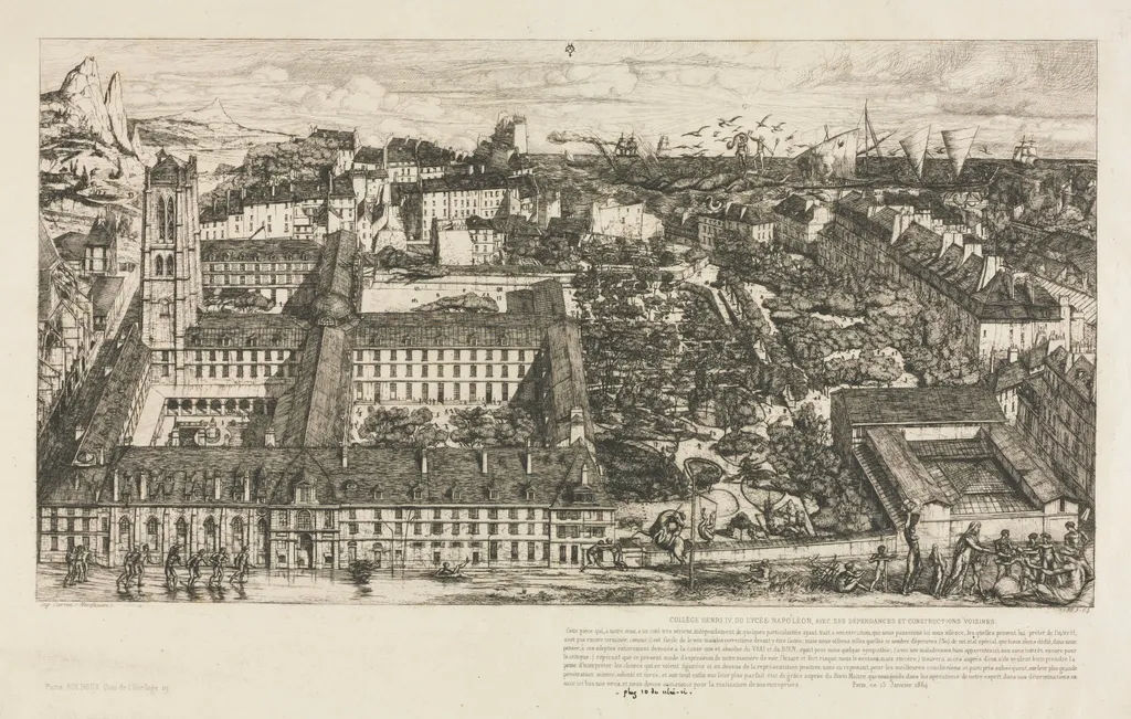 Henry IV College, by Charles Meryon, 1864