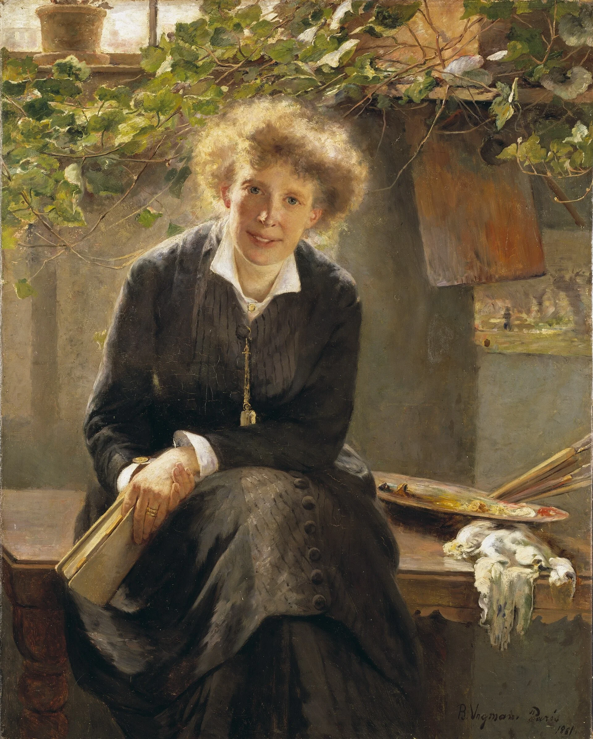 Portrait of the painter Jeanna Bauck, detail