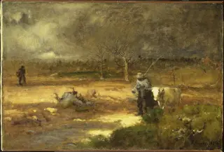 Homeward, by George Inness, oil, 1891