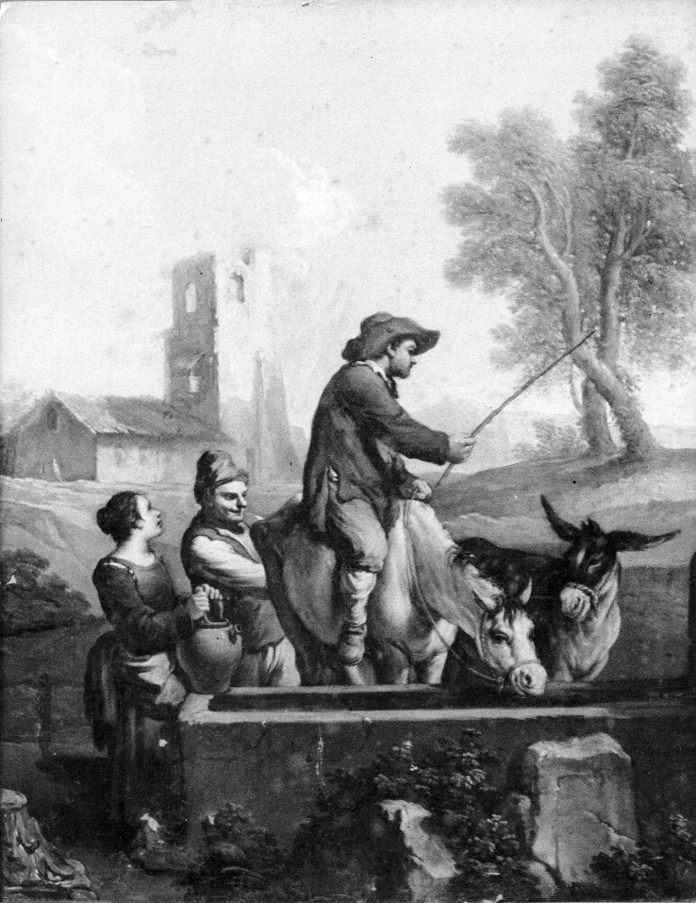 Peasants at a Well, detail