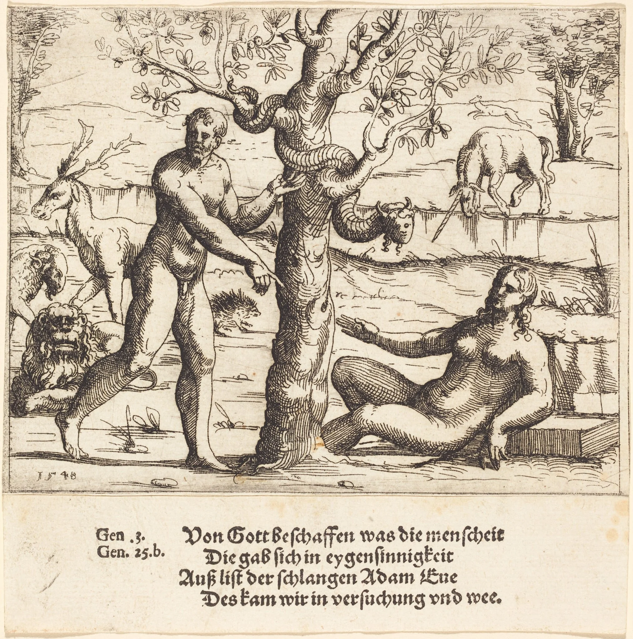 The Temptation of Eve, detail