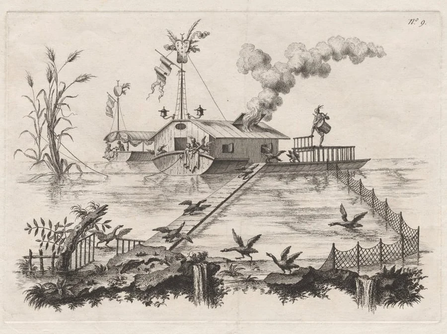 A House on Water, and a New Way to Summon Geese by the Beat of a Drum, detail