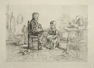 Peeling Potatoes, by Jozef Israëls, 1880