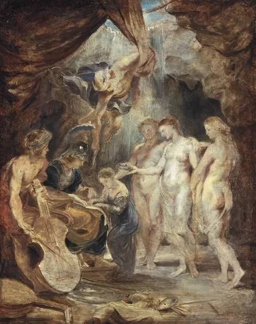The Education of Maria de Medici (study), detail