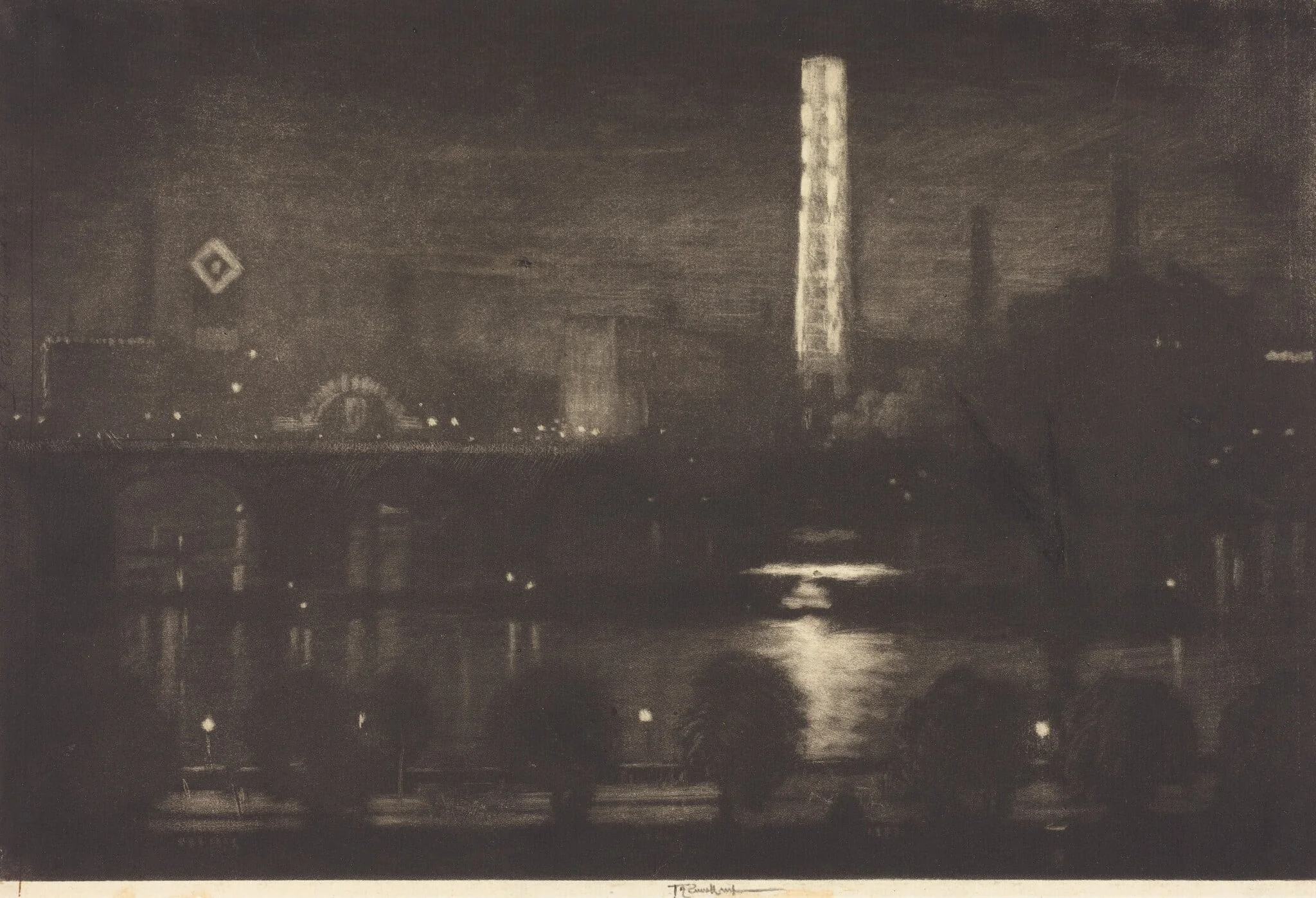 London Night, Whiskey and Tea, detail