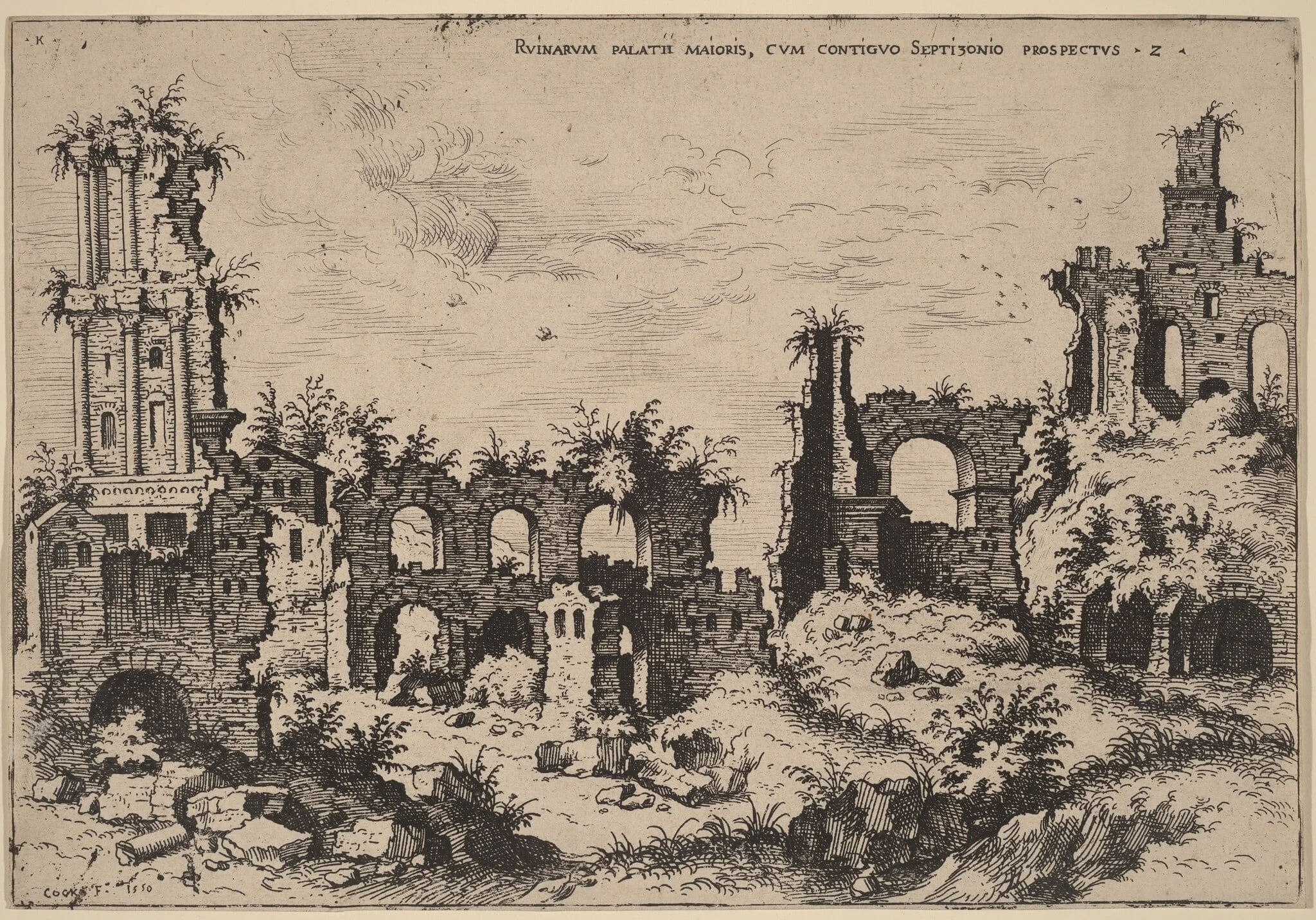 Ruins on the Palatine with the Septizonium, detail