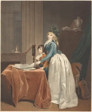 L'Optique (The Optical Viewer), by Frédéric Cazenave, ink, 1793