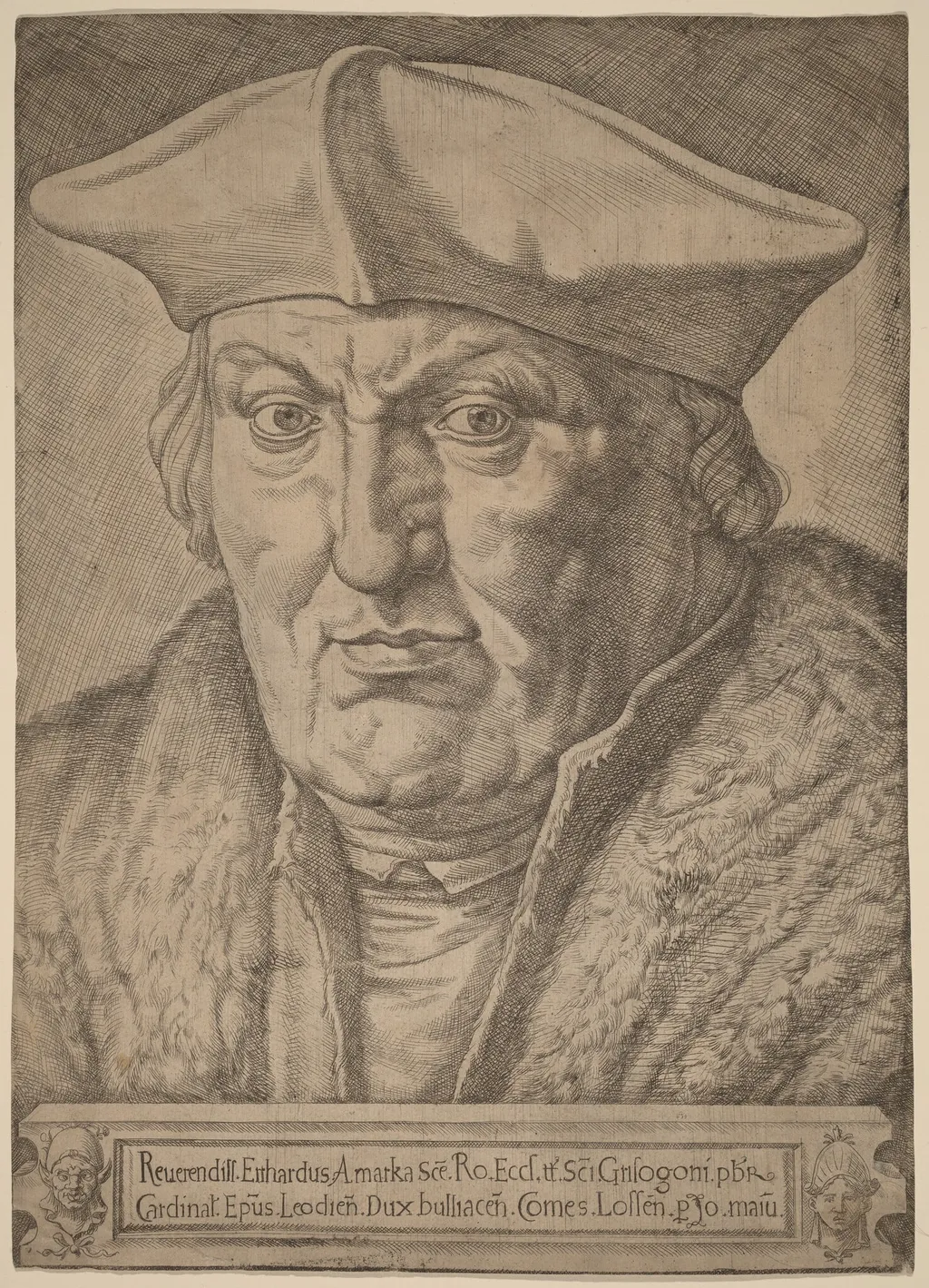 Erard de la Marck, by Jan Cornelisz Vermeyen, ink, 1550